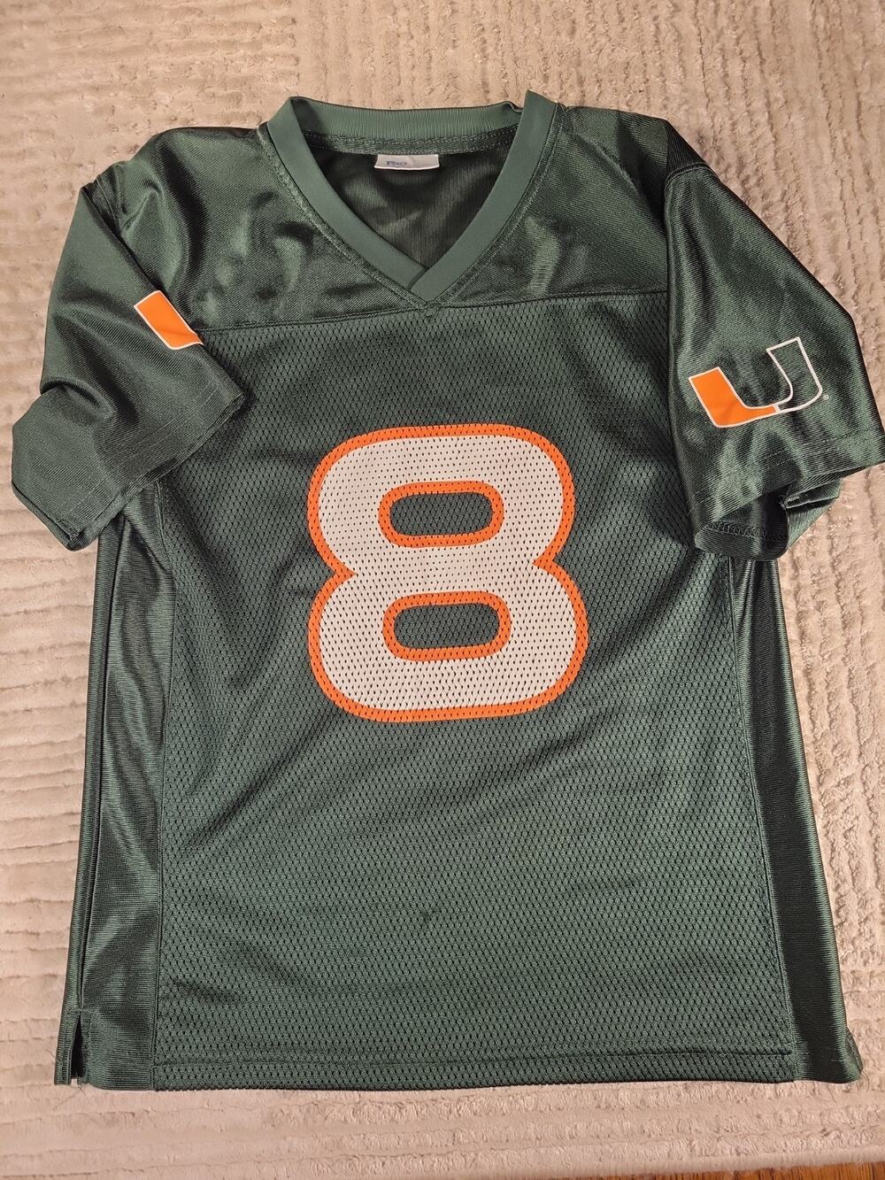 Miami Hurricanes Jersey Youth Large 12-14 NCAA College Football boys Kids Child